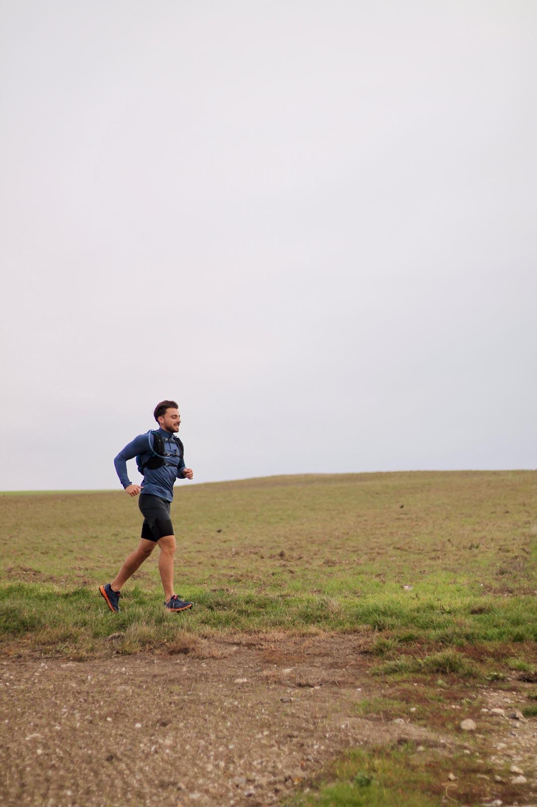 Trail runner in action